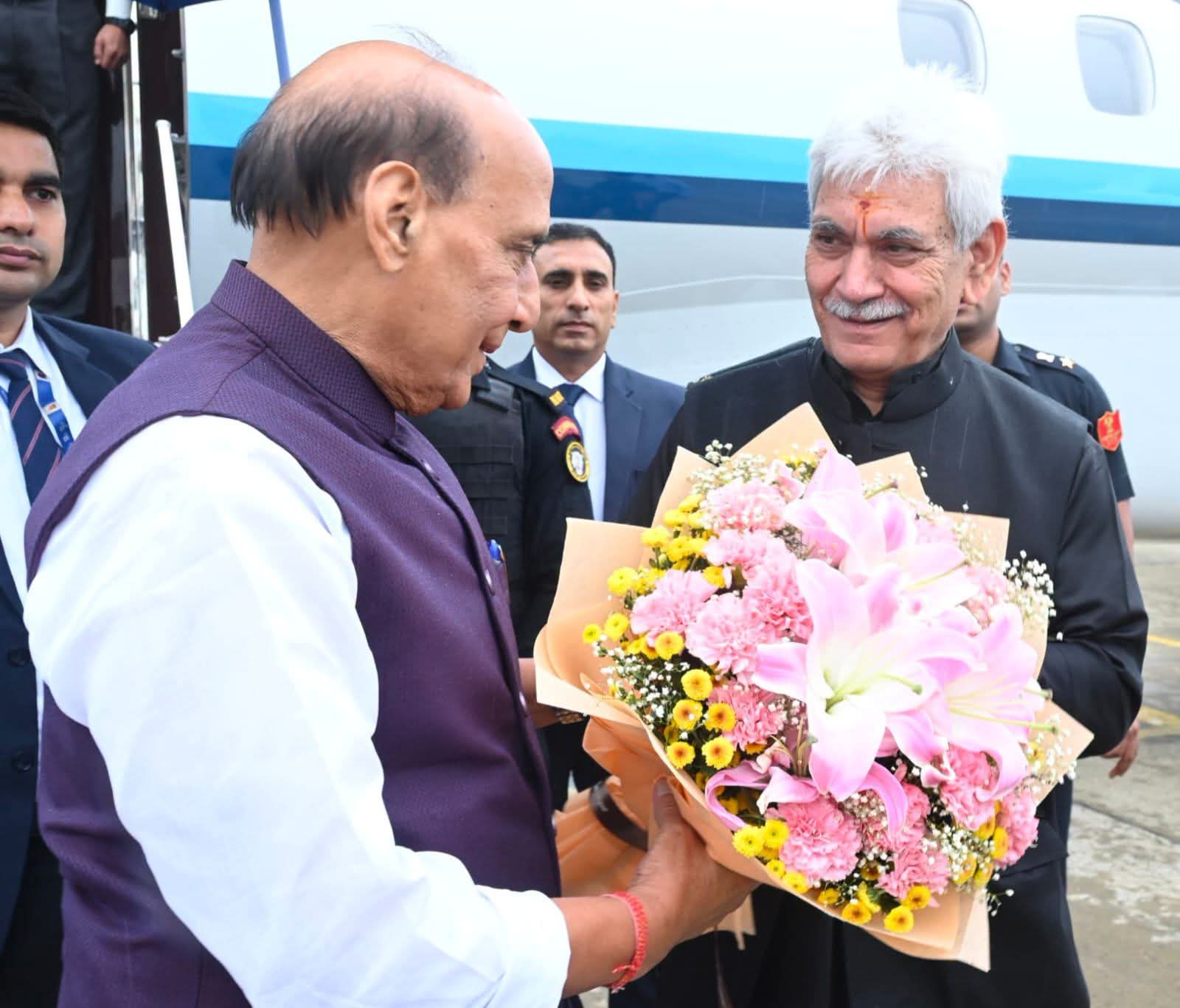 Defence Minister Rajnath Singh Arrives in Srinagar for Kargil Vijay Diwas Celebrations
