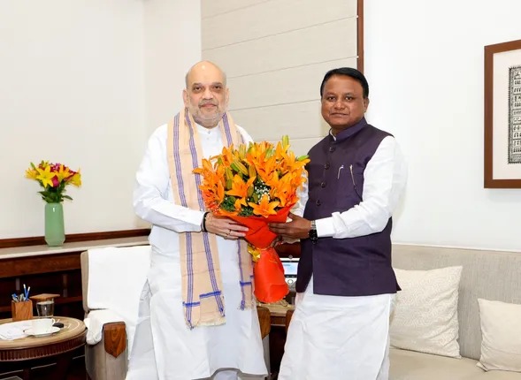 CM Mohan Majhi Meets Amit Shah, Discusses Odisha’s Law & Order and Development Agenda