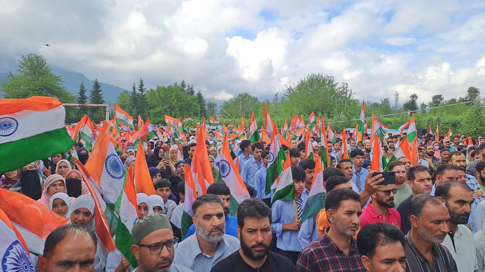 JAMMU KASHMIR | Mega Tiranga Rally Held in Tral, Thousands Join in Patriotic Display
