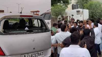 Attack on Cockroach Janata Party team in Rajasthan : Car windows broken with stones, Ashutosh Ranka pushed