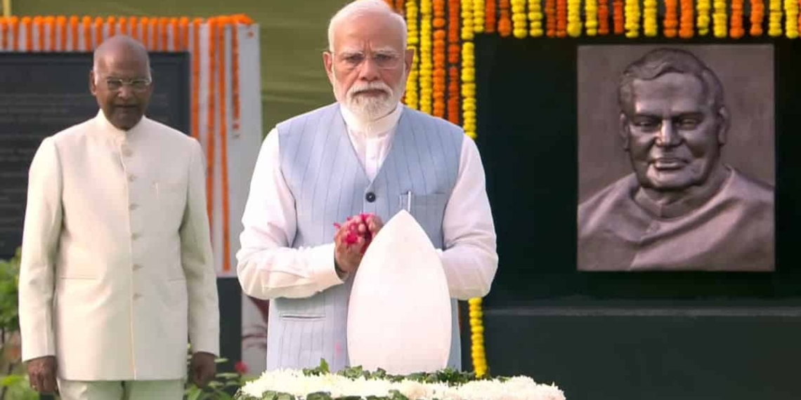 PM Modi Pays Tribute to Atal Bihari Vajpayee on Death Anniversary