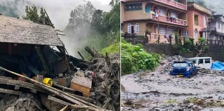 Sikkim Shaken by a Massive Landslide: Houses Damaged as Mountainside Comes Crashing Down